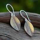 Hammered leaf earrings