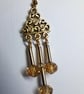 Amber Crystal Dangly Earrings - Image 5