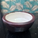 Burgundy Pottery Bowl 