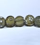 Handmade grey and white lamp work glass beads - Image 8