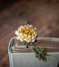 White Chrysanthemum Crochet Bookmark - Image 1