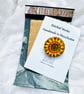 Hand Embroidered Sunflower Brooch - Image 5