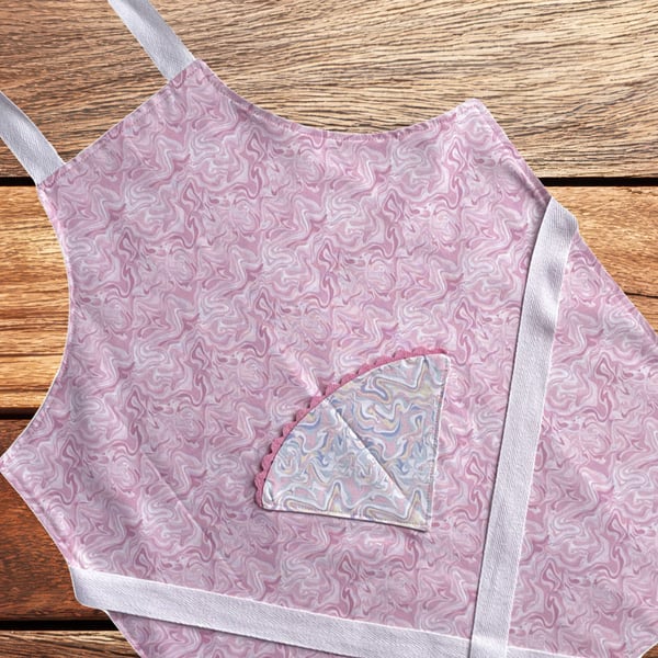 Handmade Children's Apron, Small Apron, Coloured Abstract Design 5-8 yrs-CAPR09