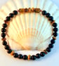 Tigers Eye & Black Onyx Bracelet - Larger Size - Father's Day, Gifts For Men - Image 5