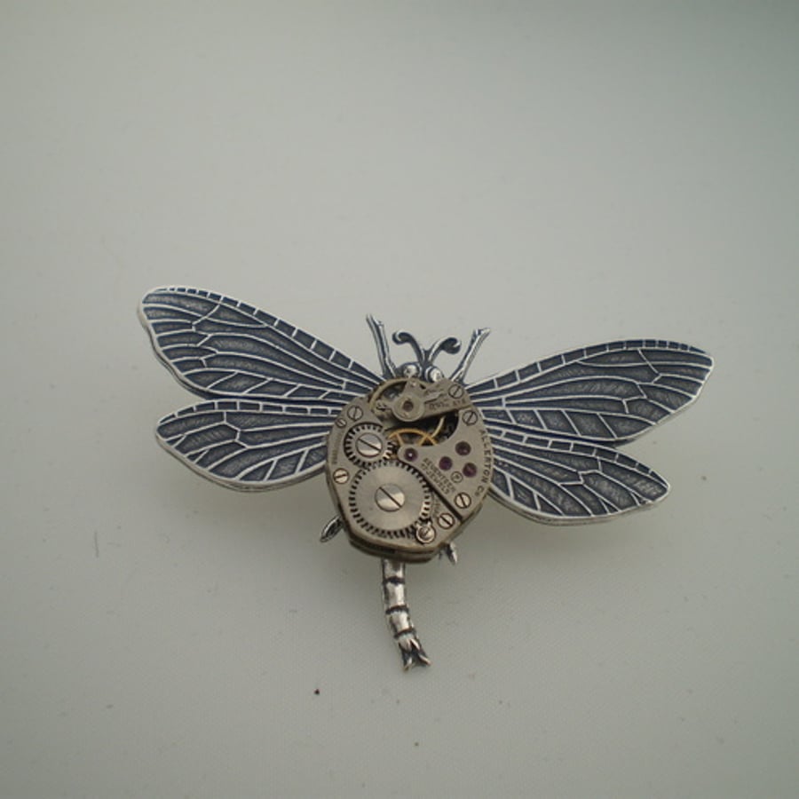 Steampunk Dragonfly Brooch