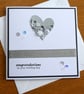 Embellished Heart Wedding Card - Image 1
