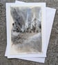 Snowy Pines. Blank Card. Handpainted Original Art. 260207 - Image 3