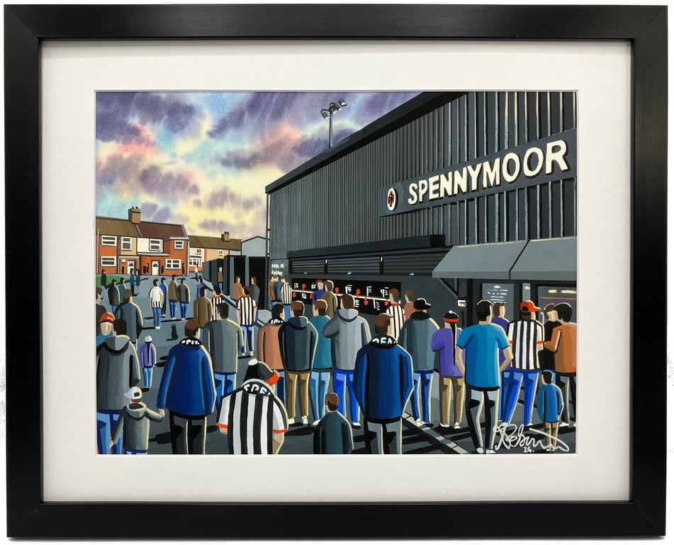 Spennymoor Town, Brewery Field. Framed, Football Art Print 14" x 11" Frame 