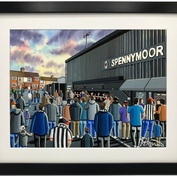 Spennymoor Town, Brewery Field. Framed, Football Art Print 14" x 11" Frame 