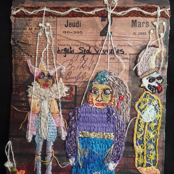 Ligati - Bound By The Hand-Dark Circus Art Print-Gothic Textile Wall Art-Surreal