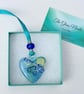 Fused Glass Heart Suncatcher