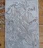 'Spring has Sprung', Lino Print in Sage Green on Natural Lokta Paper - Image 5