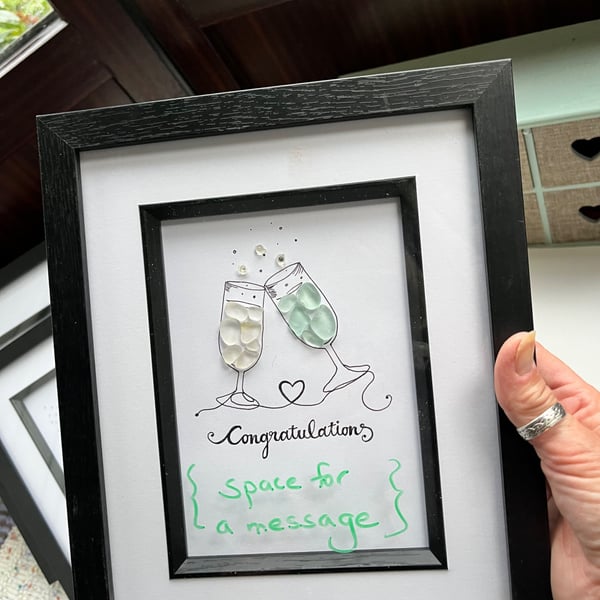  Seaglass "Congratulations… wedding, birthday, anniversary,engagement,  