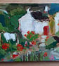 Cottage painting with semi abstract poppys - Image 3