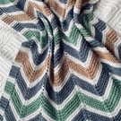 Chevron striped baby blanket 