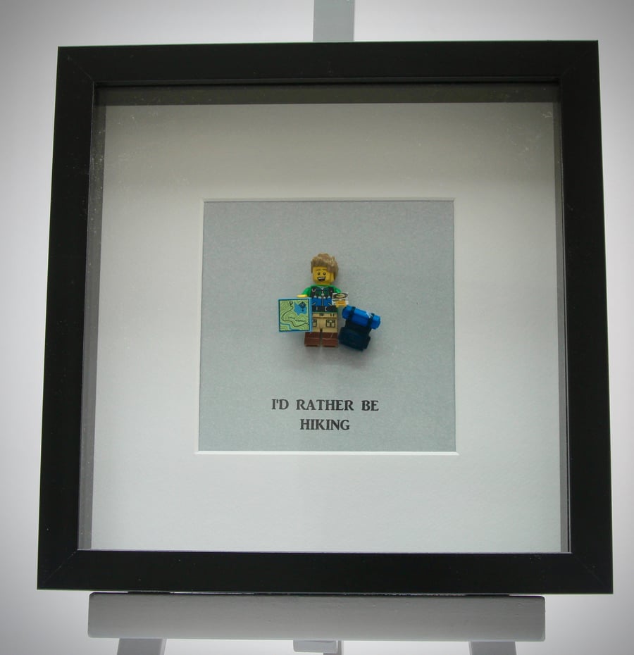 I'd Rather be Hiking mini Figure frame