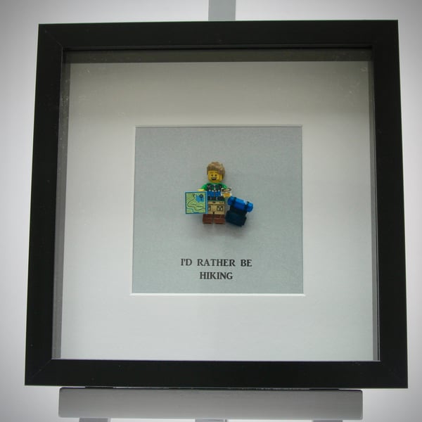 I'd Rather be Hiking mini Figure frame