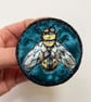 Honey bee velvet brooch pin or badge.  - Image 3