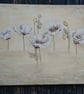 pink and white poppies floating across the misty watercolour canvas. - Image 1