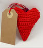 Crochet Heart with Flower Hanger - Image 2