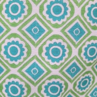 'Rebecca' fabric in blue and green