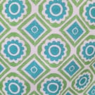 'Rebecca' fabric in blue and green