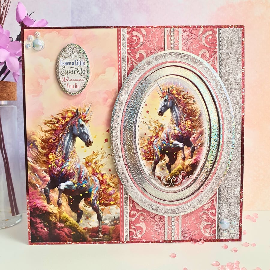 Unicorn Birthday Card, Fantasy Birthday Card For A Unicorn Lover