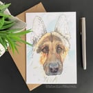 German Shepherd Card; Blank for Any Occasion