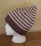 Hand Knitted Alpaca Mix Striped Beanie - Image 2