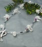 Quartz Crystal necklace with a heart toggle clasp, charms & Swarovski crystal - Image 3