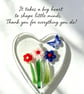 Handmade Fused Glass Heart  - Image 3