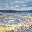 'Chilling by the sea', a seascape in oils
