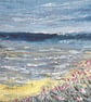 'Chilling by the sea', a seascape in oils