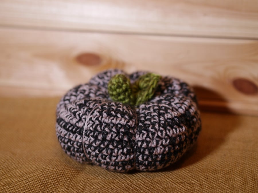 Crochet pumpkin goth chick