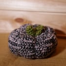 Crochet pumpkin goth chick