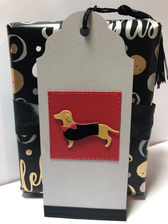 Handmade Dachshund Bookmark, Dog Lover Gift with Black Tassel