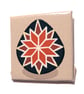 Patterned Egg Fridge Magnet - red and black decorated egg magnetic art - Image 3