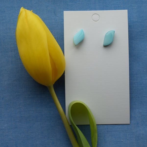 Organic Leaf Stud Earrings