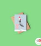 Heron and Sloth Christmas Card, A6 Christmas Card, Cute Animal Christmas Card