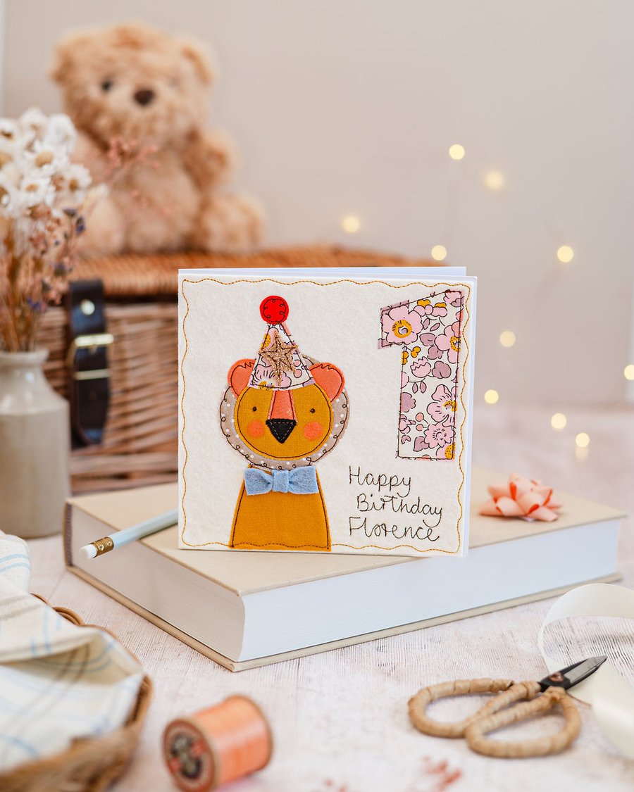 Lion Personalised Birthday Card