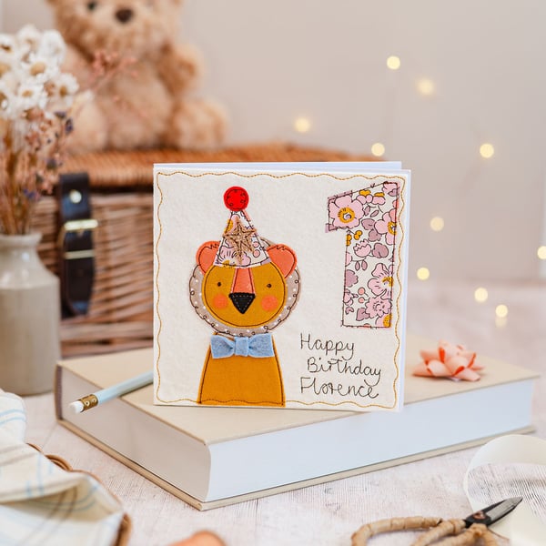 Lion Personalised Birthday Card