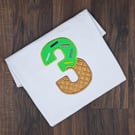 Embroidered 3rd Birthday T-shirt, Personalized Ice Cream Toddler Shirt