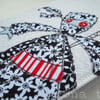 embroidered zombie ninja sketchbook