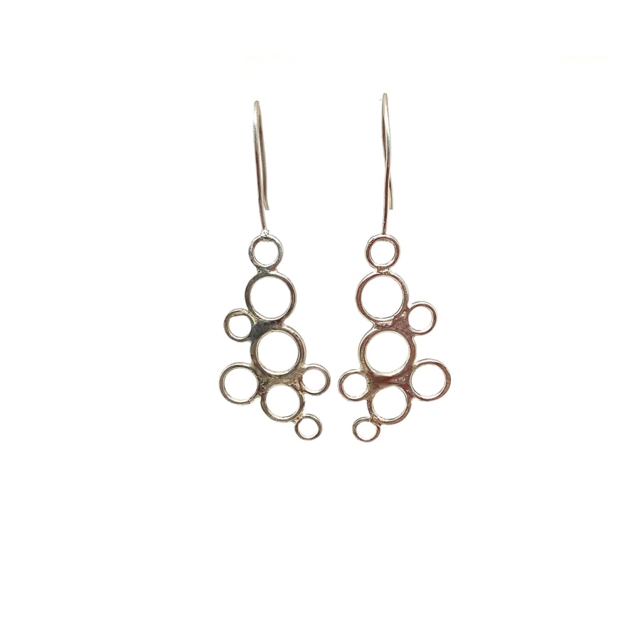 Sterling silver bubble earrings