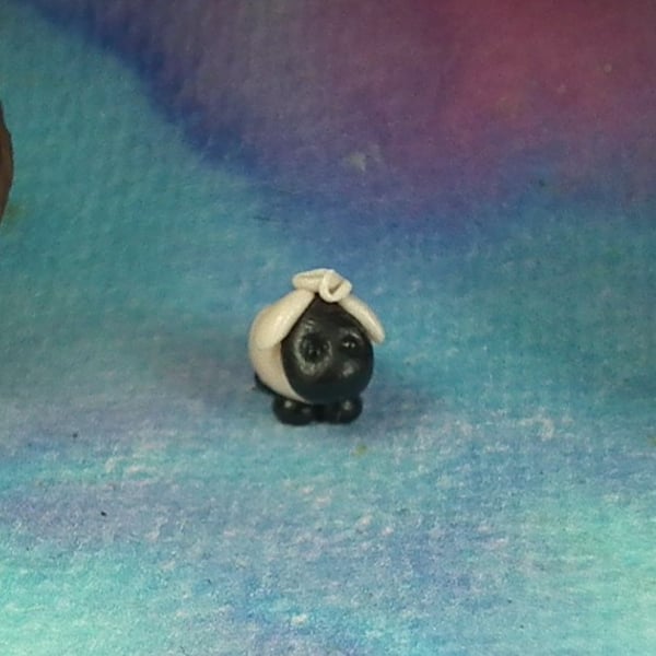 Sale Tiniest Micro Lamb Sheep 'Shem' OOAK Sculpt by Ann Galvin Gnome Village