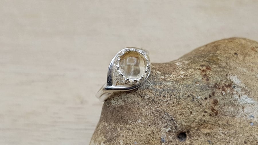 Sterling silver Citrine Ring. November birthstone. Reiki jewelry