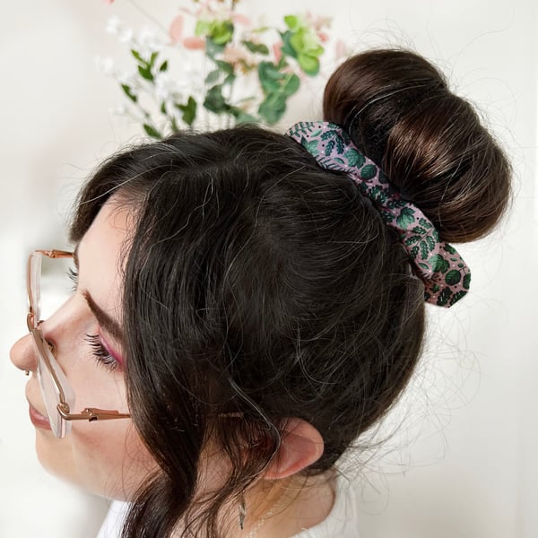 Green Foliage Cute Hair Things Giftset, Scrunchie and Headband Set, cute gifts