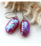 Dichroic Glass Earrings 228 Handmade Fused  - Image 2