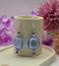 Silver Lined Light Blue Glass Earrings - Image 2