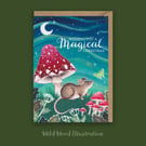 Mouse and Toadstool Magical Christmas Card